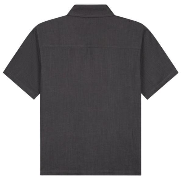Olaf Linen Blend Overhemd Antraciet