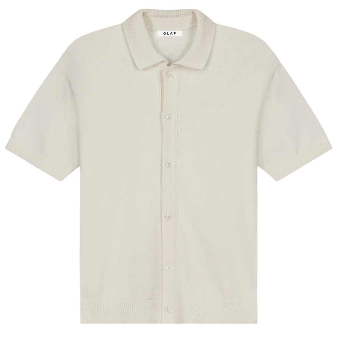 Olaf Linen Knitted Overhemd Off White