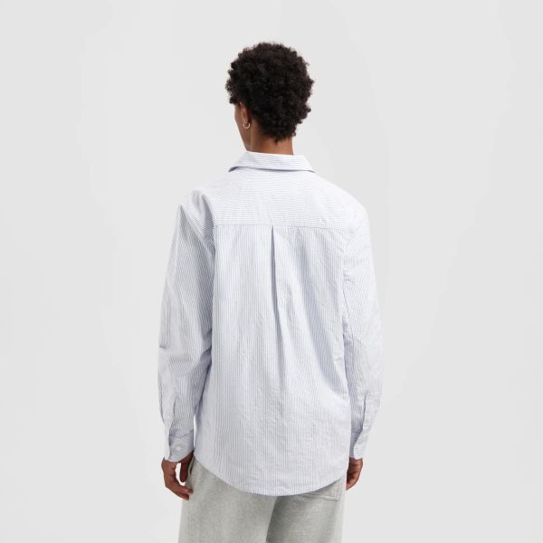 Olaf Monogram Embro Oxford Overhemd Licht Blauw