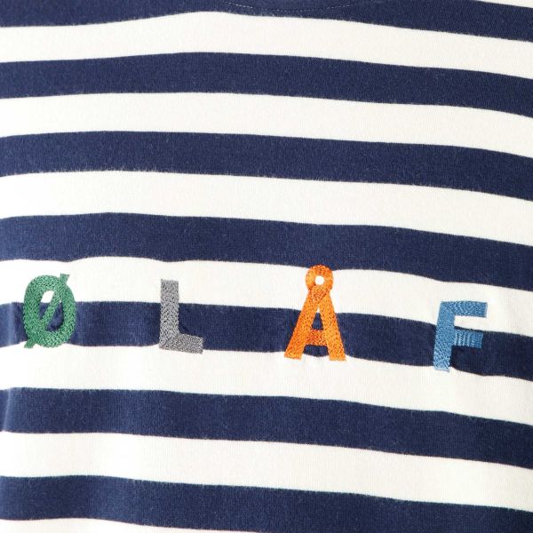 Olaf Stripe Sans T-shirt Lange Mouw Blauw/Wit