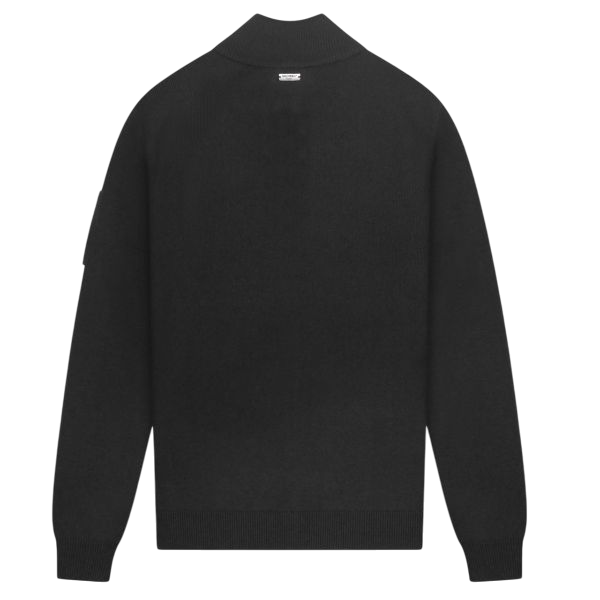 Quotrell Palace Knitted Half Zip Sweater Zwart