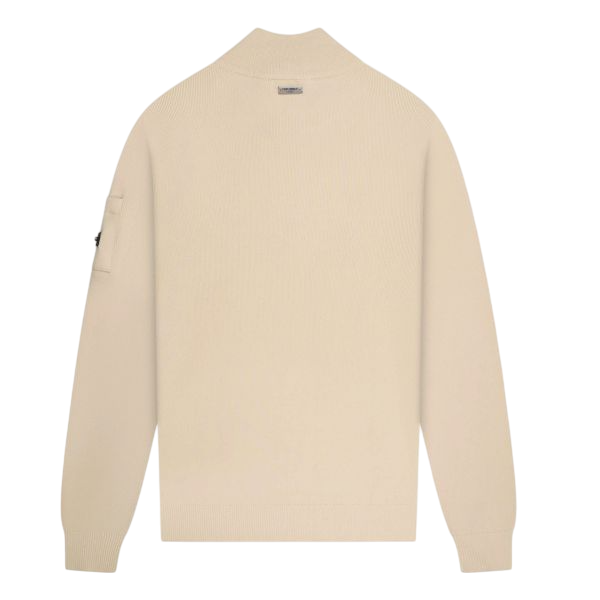 Quotrell Palace Knitted Half Zip Sweater Off White