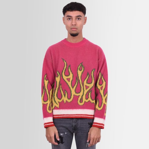 Palm Angels Burning Sweater Roze