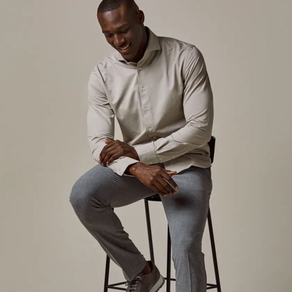 Profuomo Slim Fit Overhemd Beige
