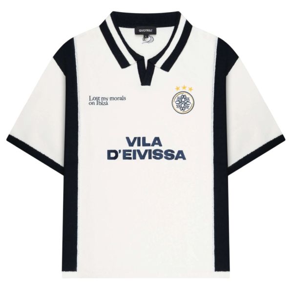 Quotrell Diego Knitted Polo Off White