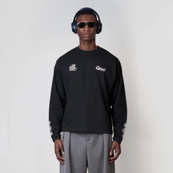Quotrell Louis Longsleeve T-shirt Zwart