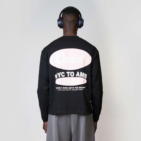 Quotrell Louis Longsleeve T-shirt Zwart