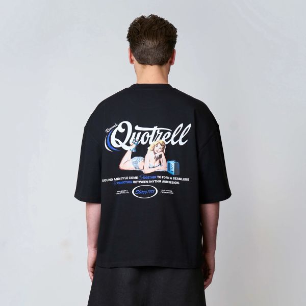 Quotrell Pin Up T-shirt Zwart