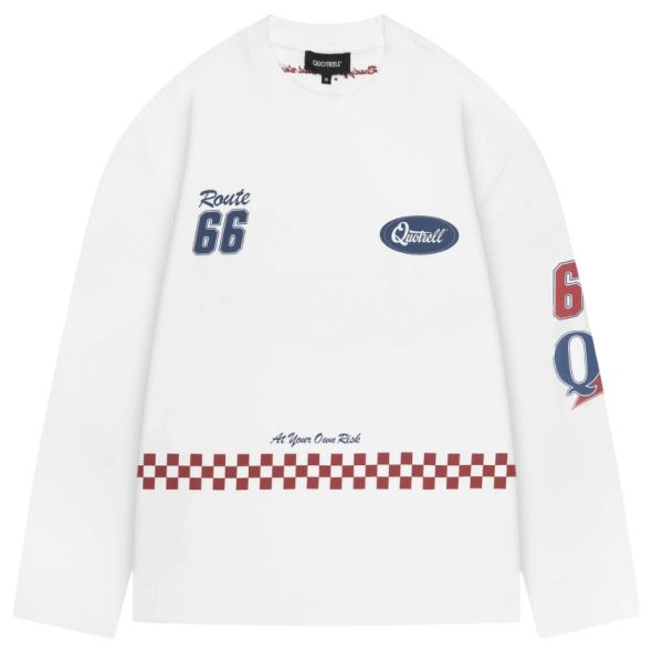 Quotrell Racing Longsleeve T-shirt Wit
