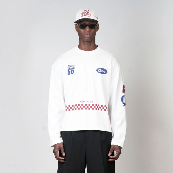 Quotrell Racing Longsleeve T-shirt Wit