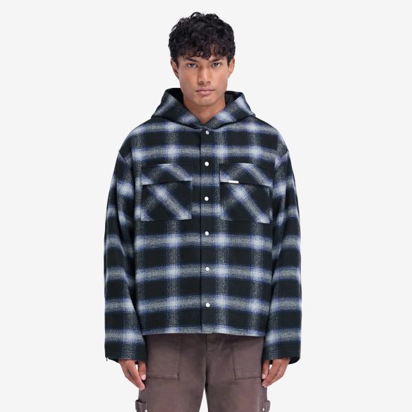 Represent Hooded Overshirt Navy