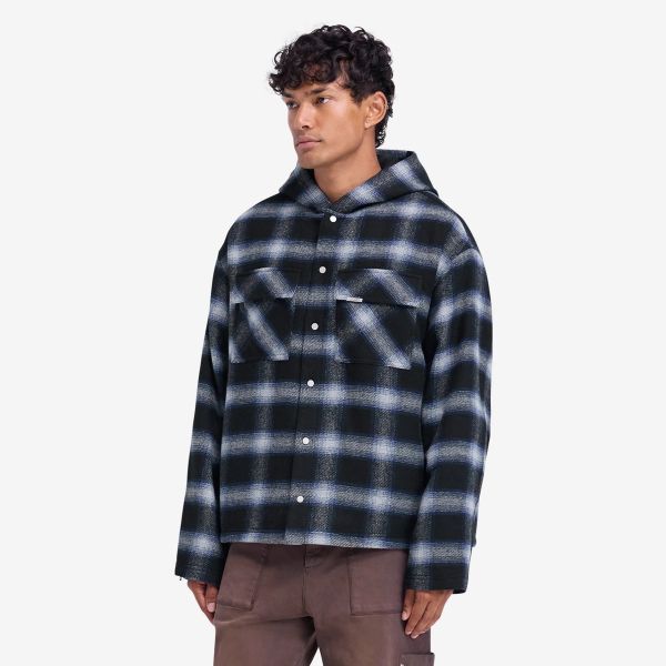 Represent Hooded Overshirt Navy