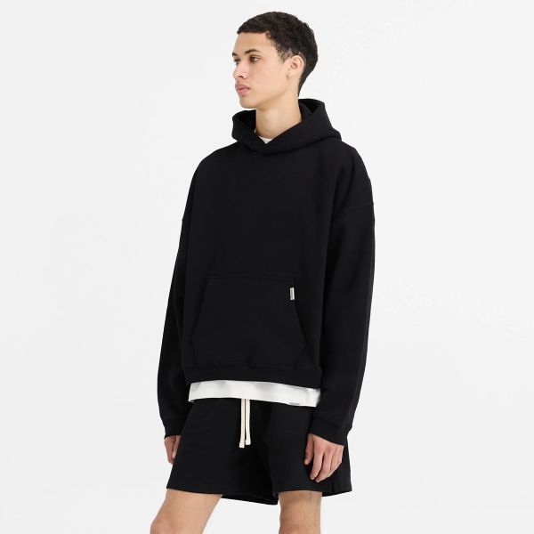 Represent Initial Boxy Hoodie Zwart