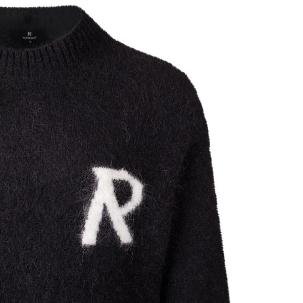Represent Logo Knit Sweater Zwart