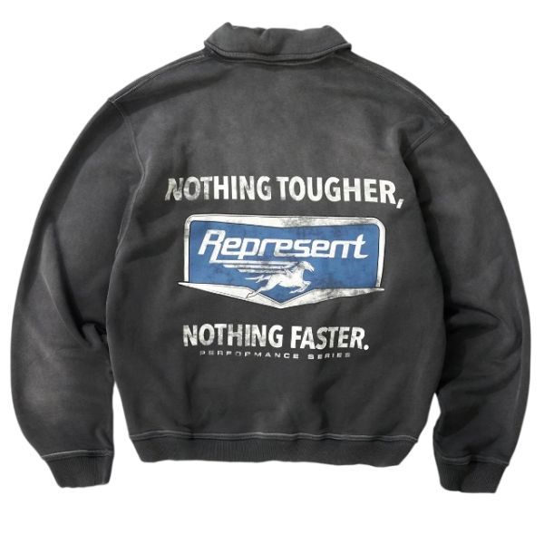 Represent Nothing Faster Quarter Zip Sweater Zwart