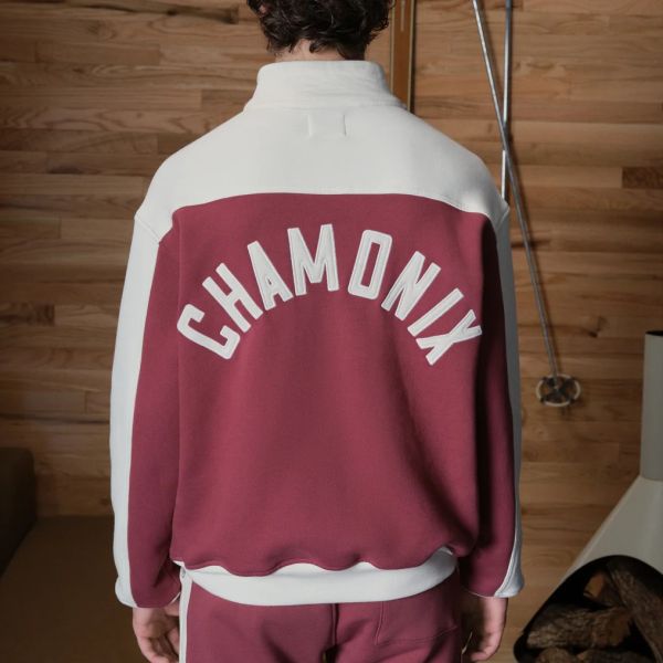 Rhude Chamonix Quarter Zip Sweater Off White/Bordeaux