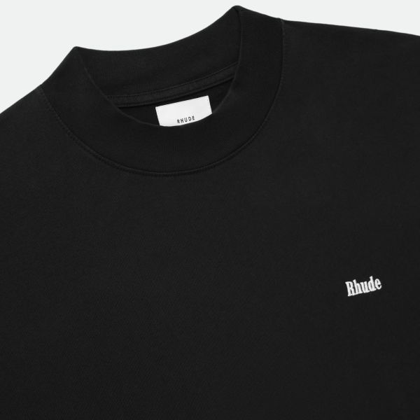 Rhude Classique Mock Neck T-shirt Zwart