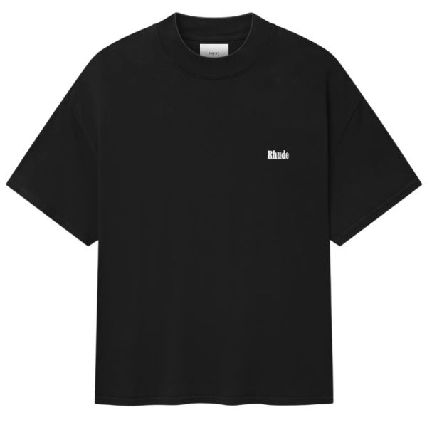 Rhude Classique Mock Neck T-shirt Zwart