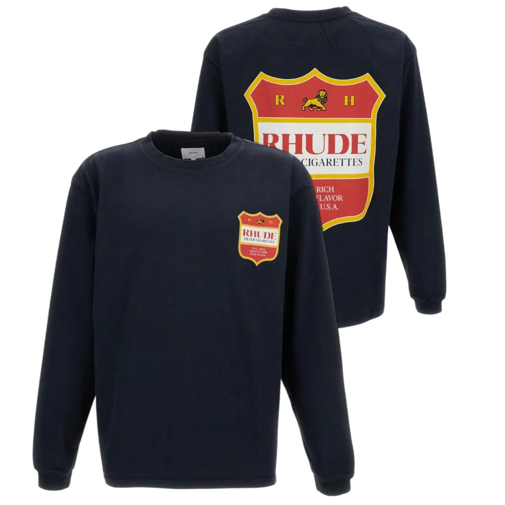 Rhude Filtaro Crest Longsleeve T-shirt Zwart