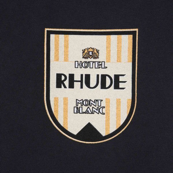 Rhude Mont Blanc Hotel T-shirt Zwart