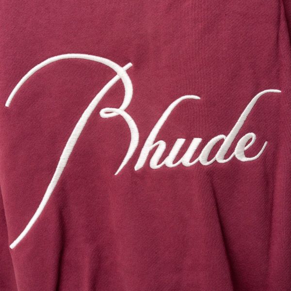 Rhude Quarter Zip Sweater Bordeaux