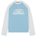 Saint Blanc Blend Logo Raglan Longsleeve T-shirt Licht Blauw/Wit