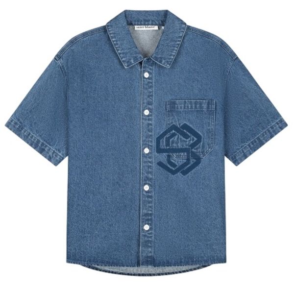 Saint Blanc Editor Denim Overhemd Blauw