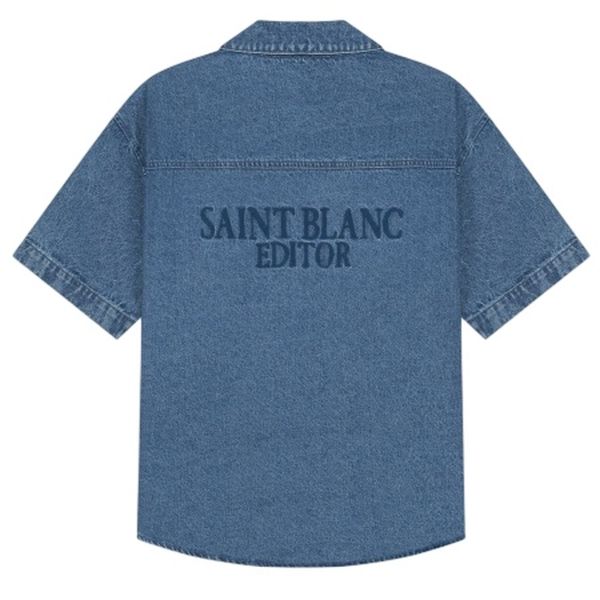 Saint Blanc Editor Denim Overhemd Blauw