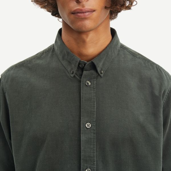 Samsøe Samsøe Liam Overshirt Donker Groen