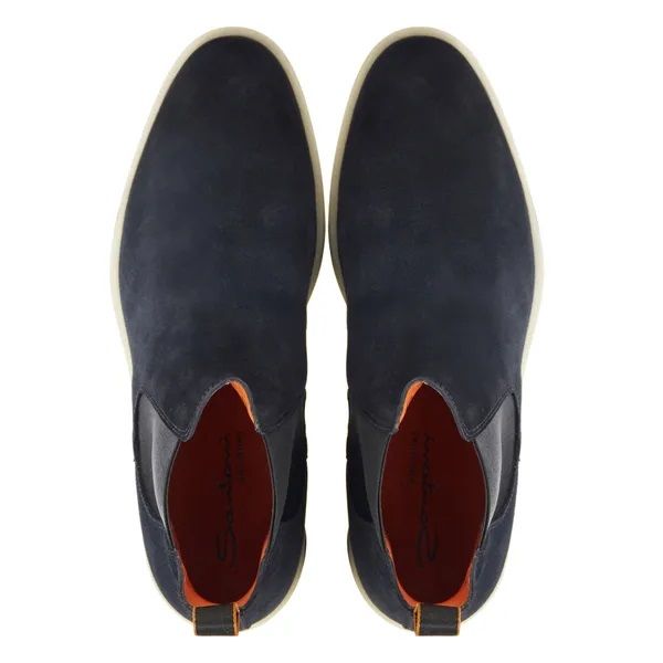 Santoni Detroit Chelsea Boot Navy