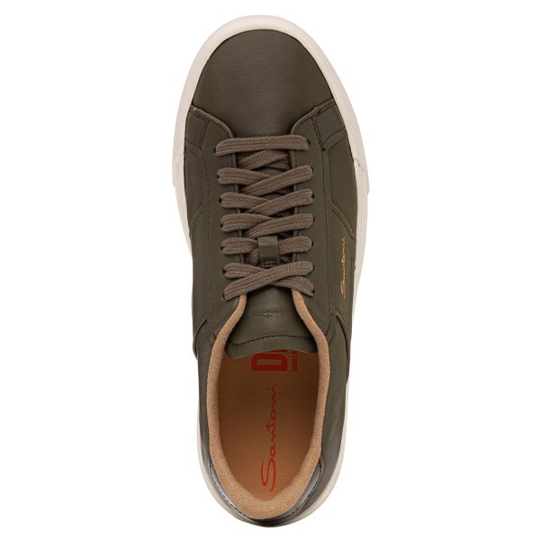 Santoni Double Buckle Signature Sneaker Donker Groen