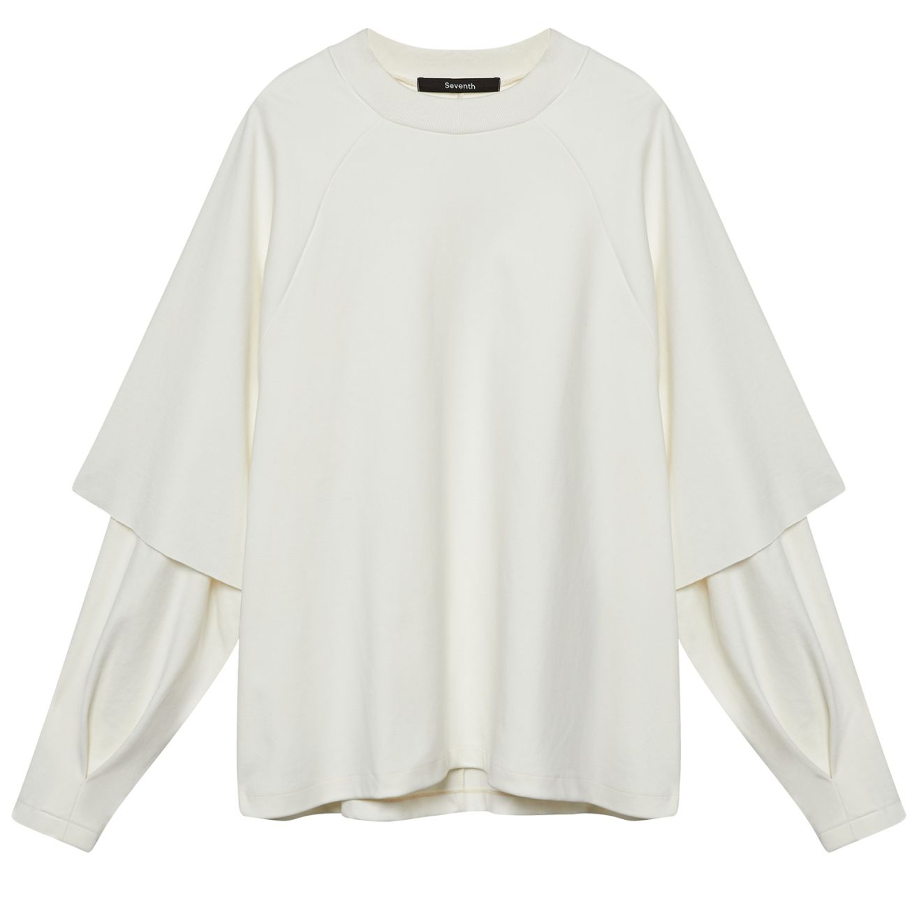 Seventh Raglan Layered Longsleeve T-shirt Off White