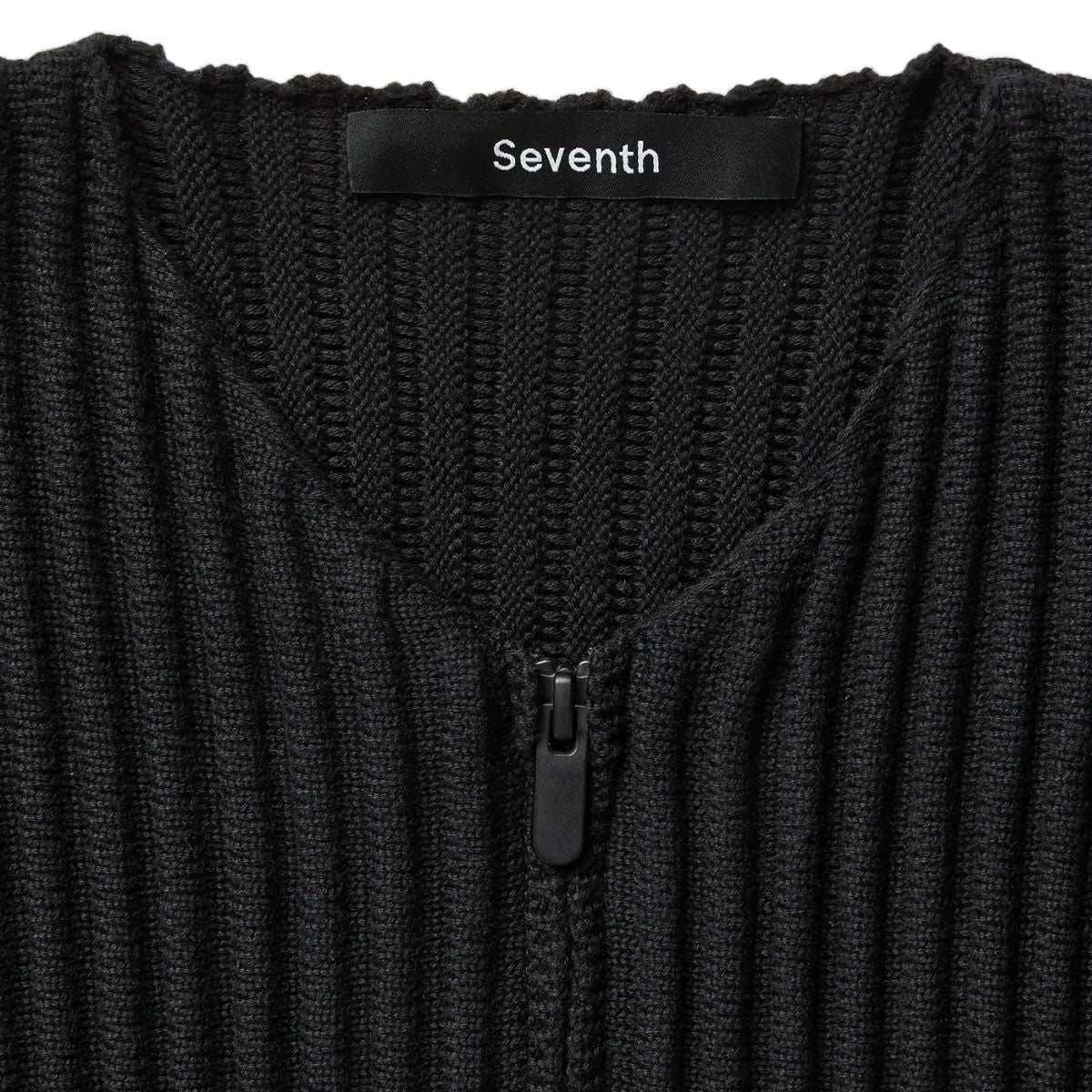 Seventh Rip Knit Kimono Top Zwart