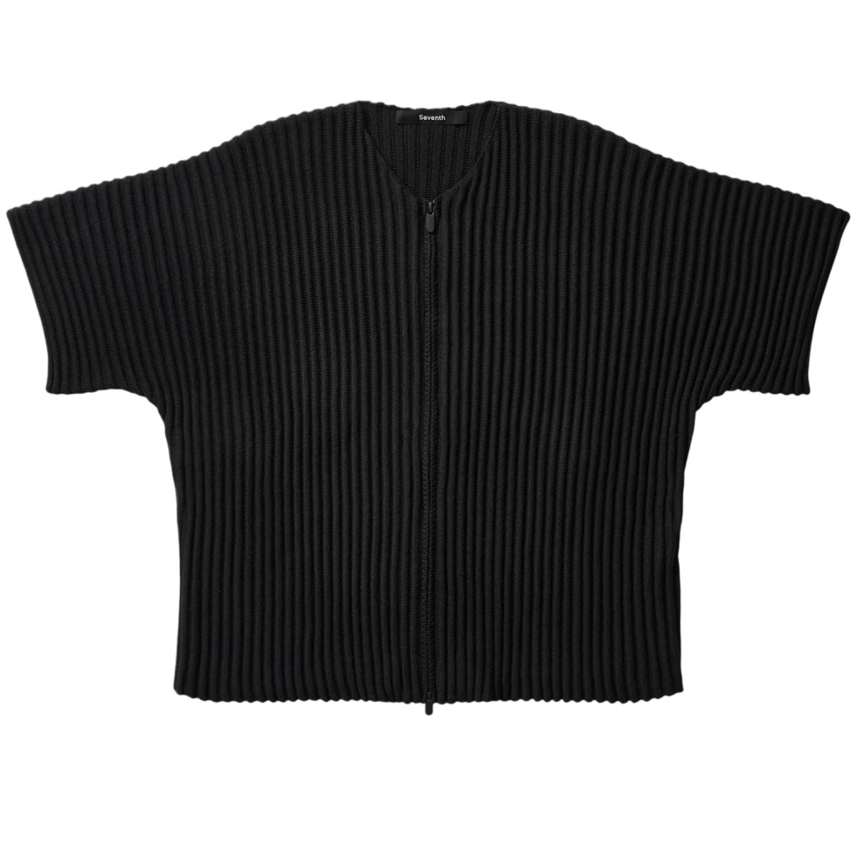 Seventh Rip Knit Kimono Top Zwart