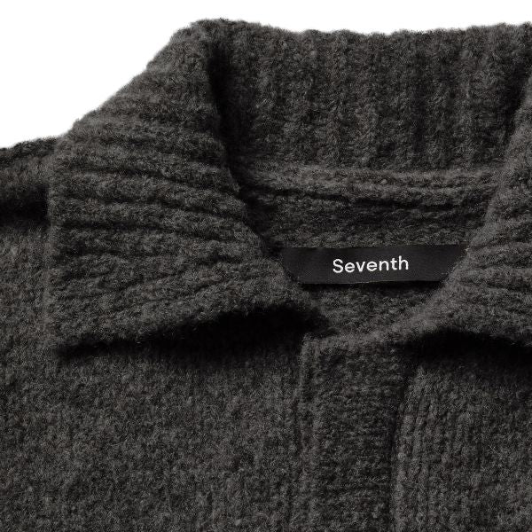 Seventh Wool Knit Polo Sweater Zwart