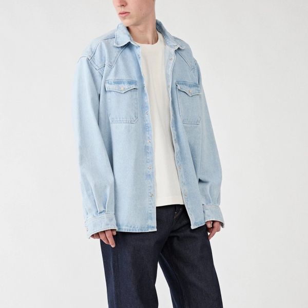 Tenue Brando Miner Overshirt Licht Blauw