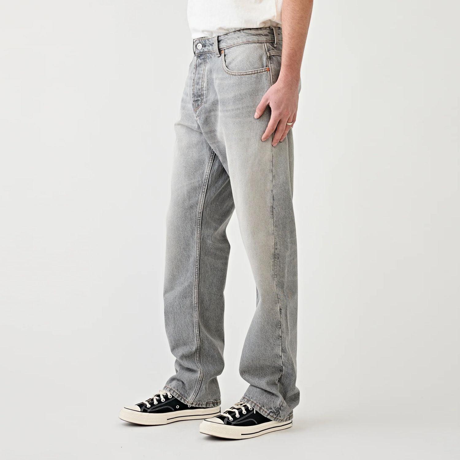 Tenue Luke Loose Straight Jeans Grijs