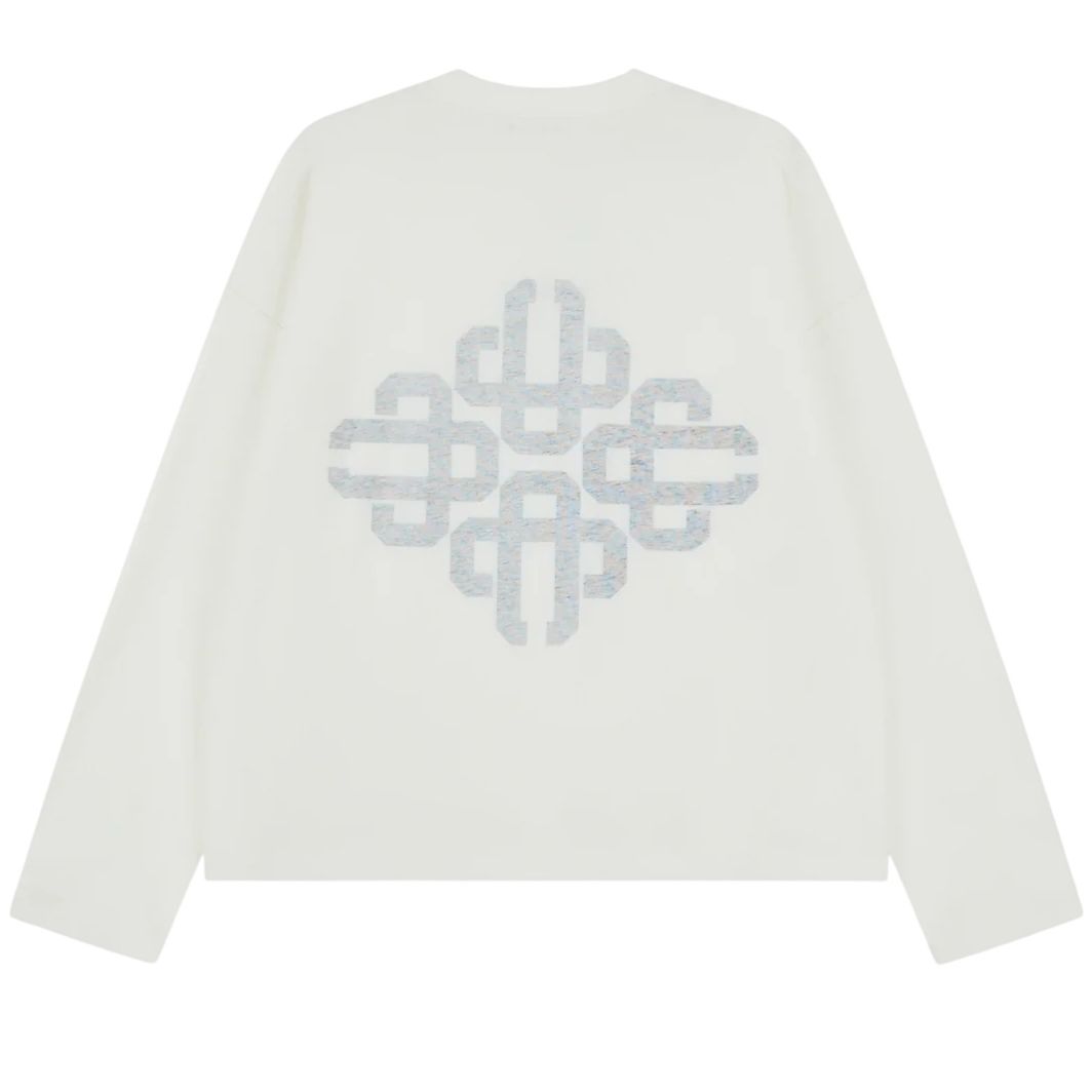 The Couture Club Slub Longsleeve T-shirt Off White/Zwart
