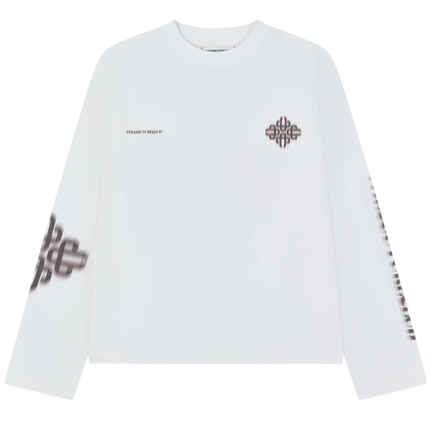 The Couture Club Motion Blurred Emblem Longsleeve T-shirt Off White