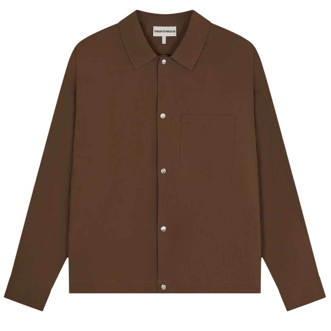The Couture Club Textured Overhemd Bruin