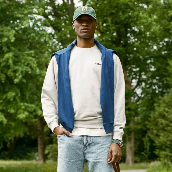 The Mercer Brand Logo Sweater Grijs