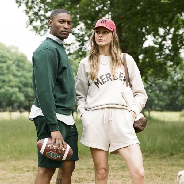 The Mercer Brand Logo Sweater Off White