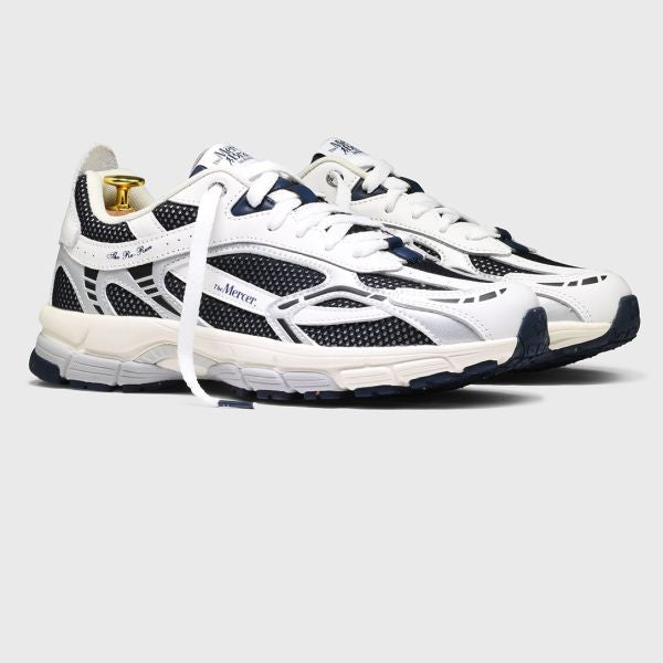 The Mercer Brand The Re-Run White Silver Sneaker Wit/Blauw