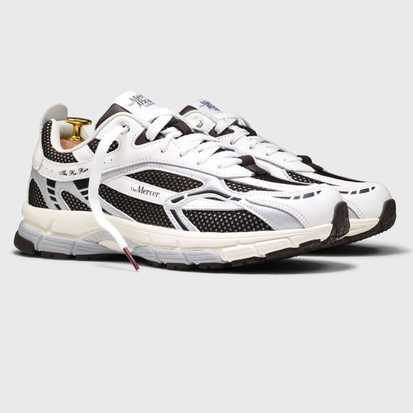 The Mercer Brand The Re-Run White Silver Sneaker Wit/Bruin
