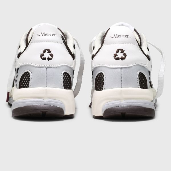 The Mercer Brand The Re-Run White Silver Sneaker Wit/Bruin