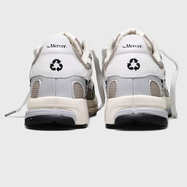 The Mercer Brand The Re-Run White Silver Sneaker Wit/Cognac