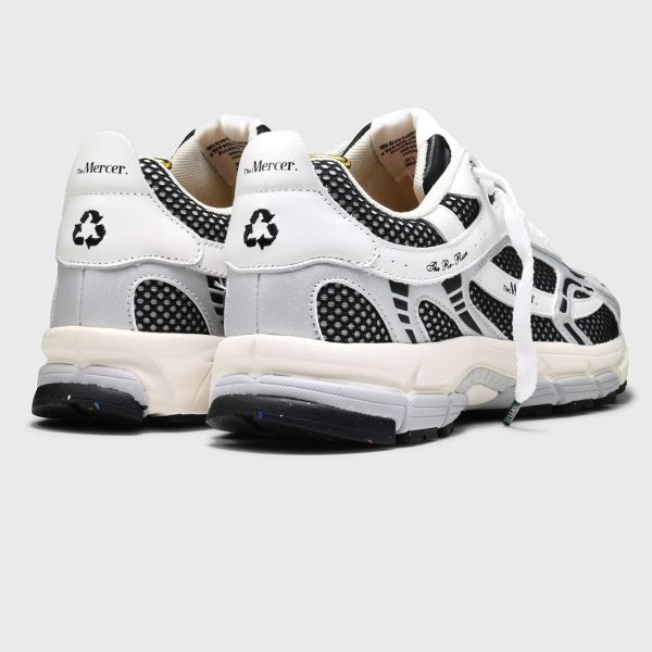 The Mercer Brand The Re-Run White Silver Sneaker Wit/Zwart