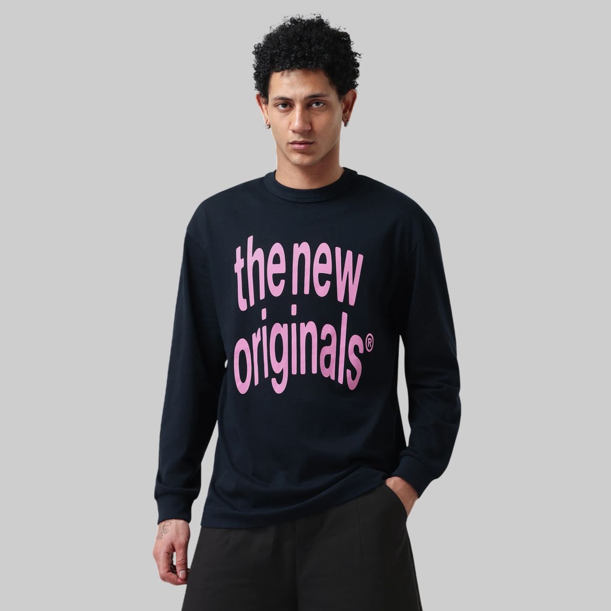 The New Originals Big Logo Longsleeve T-shirt Navy