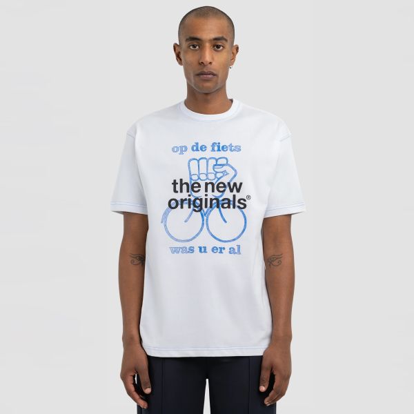 The New Originals Op De Fiets T-shirt Wit