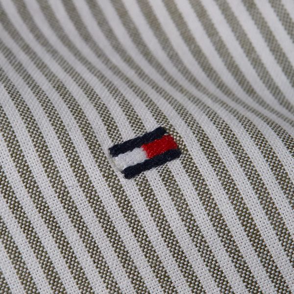 Tommy Hilfiger 1985 Flex Oxford Overhemd Groen/Wit